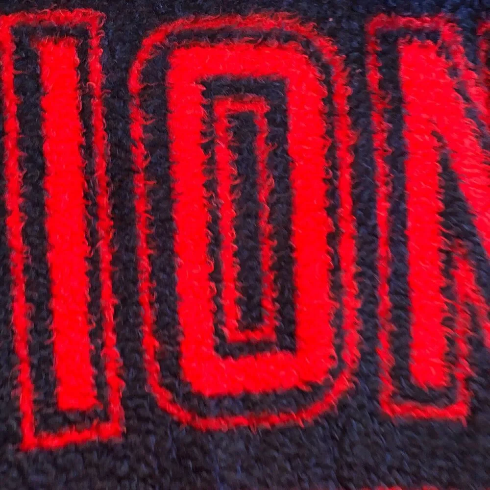 Biederlack Washington Nationals MLB Baseball Blanket VTG 90s Furry Stadium Throw